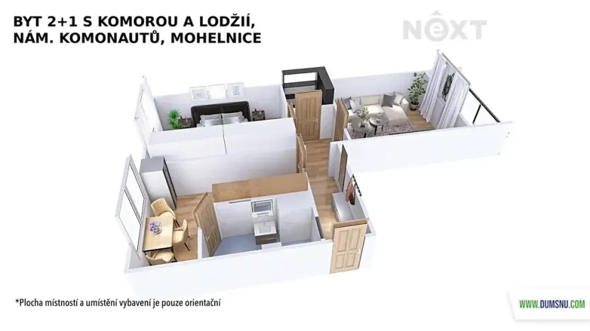 Prodej bytu 2+1, Mohelnice, nám. Kosmonautů, 56 m2