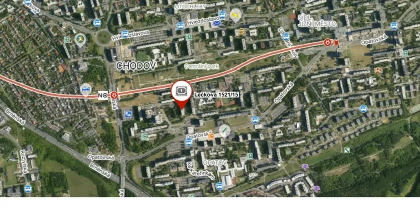 Pronájem bytu 2+kk, Praha - Chodov, Lečkova, 44 m2