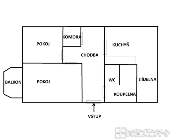 Prodej bytu 2+1, Přerov, Velká Dlážka, 55 m2