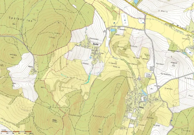 Prodej louky, Mochtín - Újezdec, 2981 m2