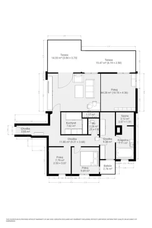 Pronájem bytu 4+kk, Brno, Trýbova, 131 m2