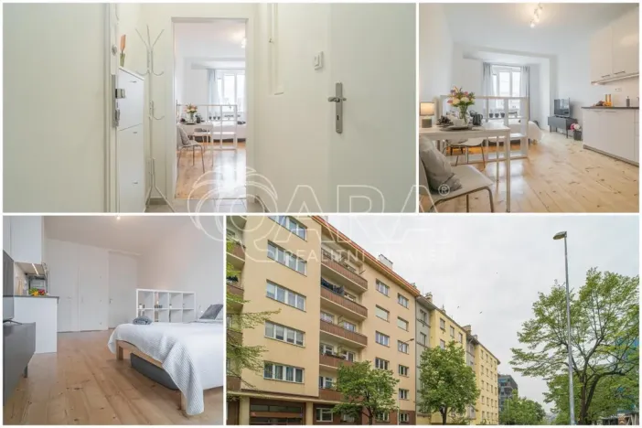 Pronájem bytu 1+kk, Praha - Holešovice, Jankovcova, 27 m2