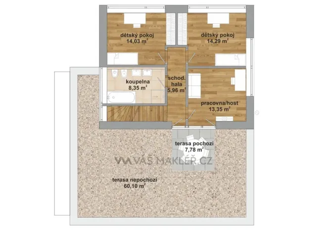 Pronájem vily, Úvaly, Hvězdova, 162 m2