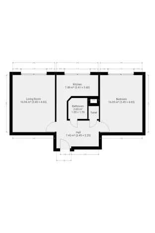Pronájem bytu 2+1, Praha - Kamýk, Cihlářova, 53 m2