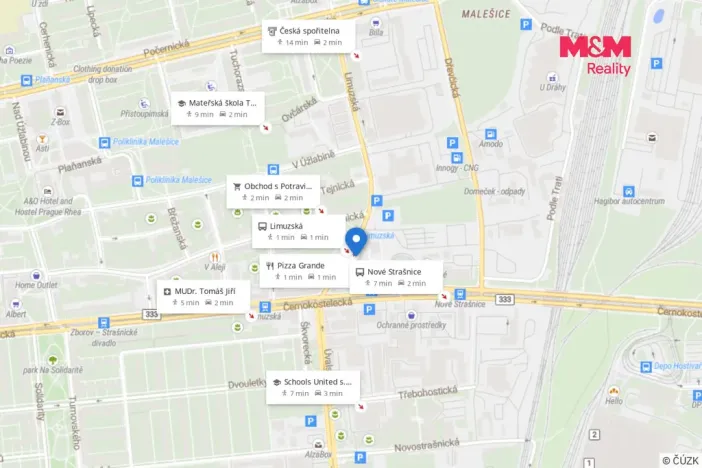 Pronájem bytu 2+kk, Praha - Strašnice, Limuzská, 50 m2