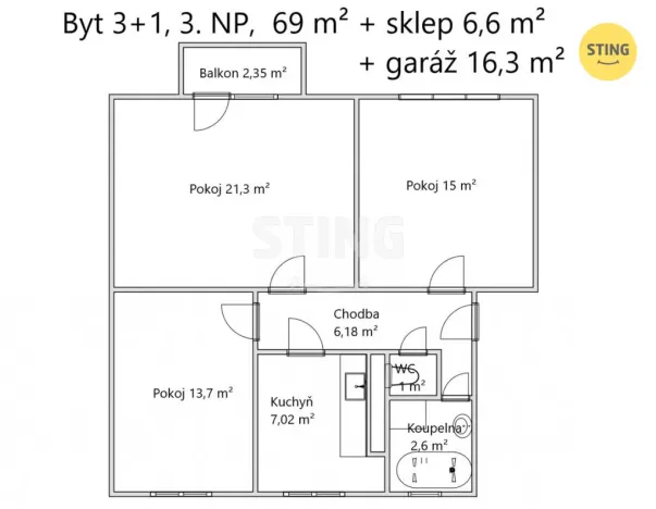 Prodej bytu 3+1, Zábřeh, Jiráskova, 90 m2