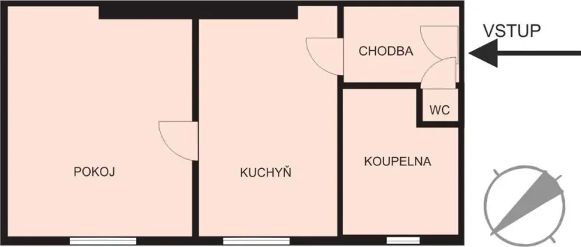 Prodej bytu 2+kk, Mladé Buky, 43 m2