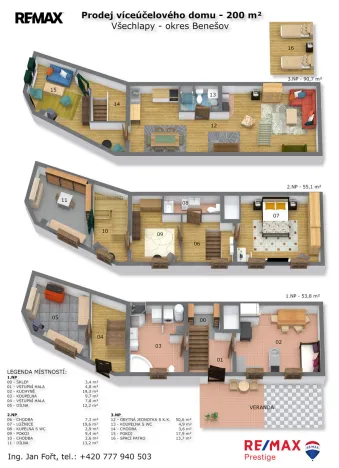 Prodej apartmánu, Všechlapy, 200 m2