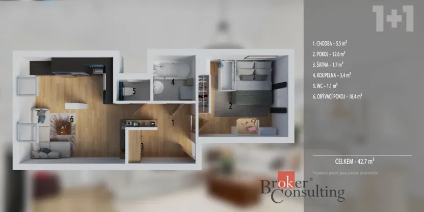Prodej bytu 2+kk, Brno - Maloměřice, Karlova, 45 m2