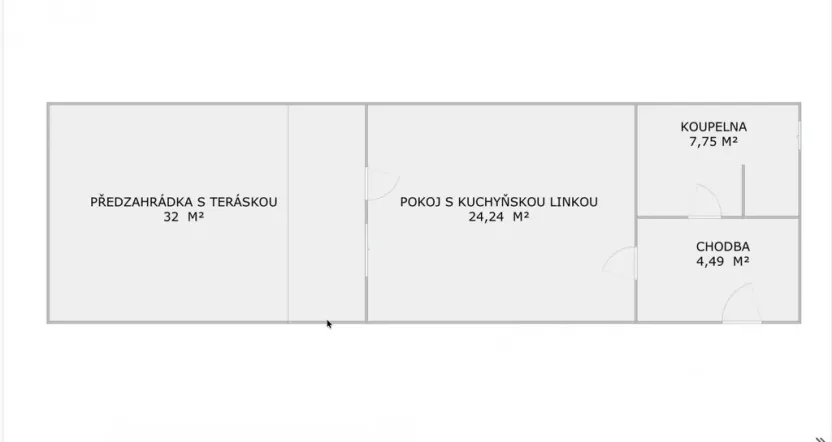 Pronájem bytu 1+kk, Chýně, Na Kališti, 36 m2