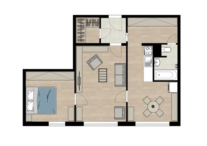 Prodej bytu 2+1, České Budějovice - České Budějovice 2, Větrná, 62 m2