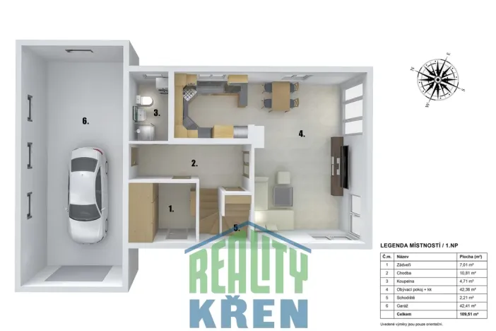 Prodej rodinného domu, Unhošť, V Topolech, 151 m2