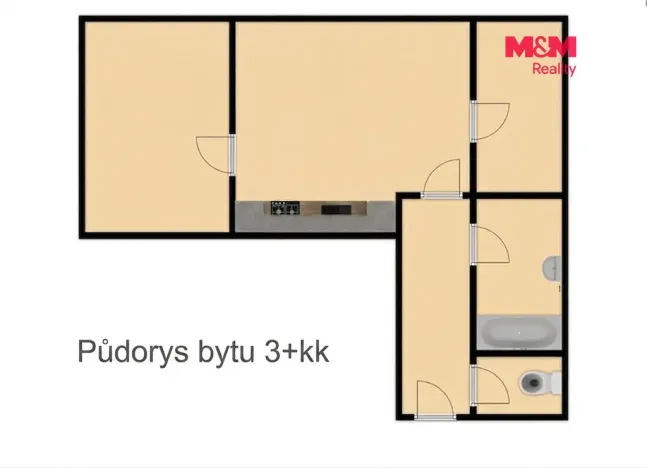 Pronájem bytu 3+kk, Kolín - Kolín I, Rubešova, 65 m2