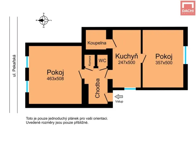 Pronájem bytu 2+1, Olomouc, Pekařská, 62 m2