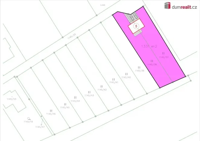 Prodej pozemku pro bydlení, Uherský Brod - Těšov, Losy, 1155 m2