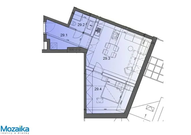 Pronájem bytu 2+kk, Praha - Žižkov, U Rajské zahrady, 51 m2