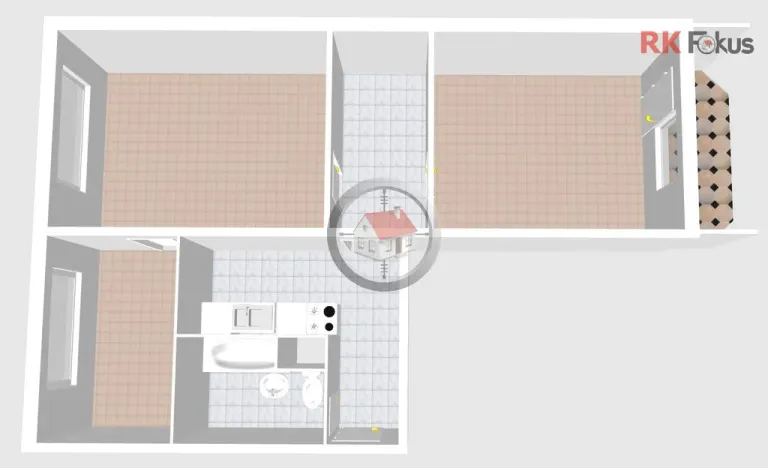 Pronájem bytu 2+1, Třebíč - Nové Dvory, Dukovanská, 58 m2