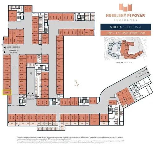 Pronájem garážového stání, Praha - Nusle, Muzikova, 15 m2