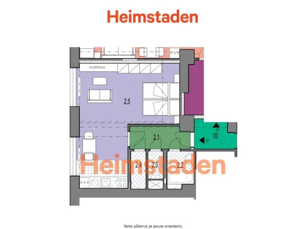 Pronájem bytu 1+kk, Havířov - Město, Dělnická, 35 m2