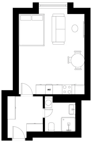 Pronájem bytu 1+kk, Praha - Michle, Brtnická, 30 m2