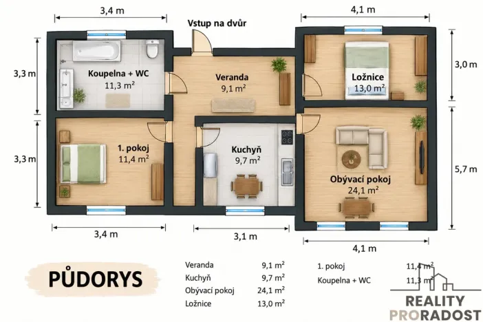 Prodej rodinného domu, Střílky, Hřbitovní, 85 m2