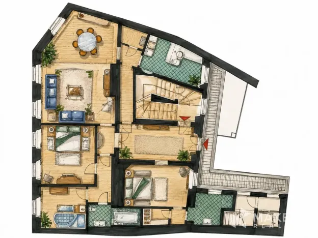 Pronájem bytu 4+kk, Praha - Malá Strana, Vlašská, 170 m2