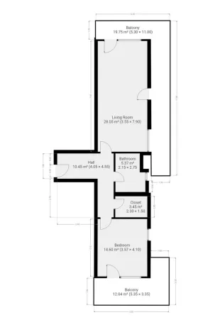 Pronájem bytu 2+kk, Praha - Střížkov, Bešťákova, 65 m2
