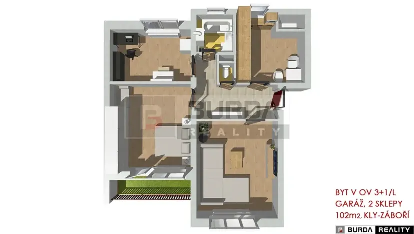 Prodej bytu 3+1, Kly, 102 m2