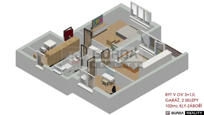 Prodej bytu 3+1, Kly, 102 m2