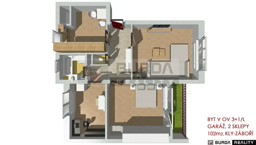 Prodej bytu 3+1, Kly, 102 m2