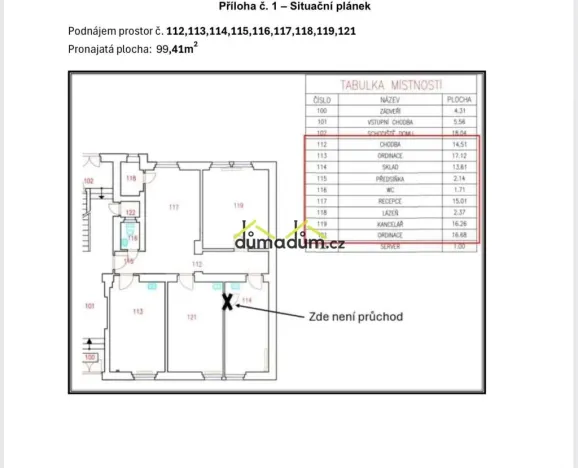 Pronájem ordinace, Praha - Holešovice, Jankovcova, 99 m2