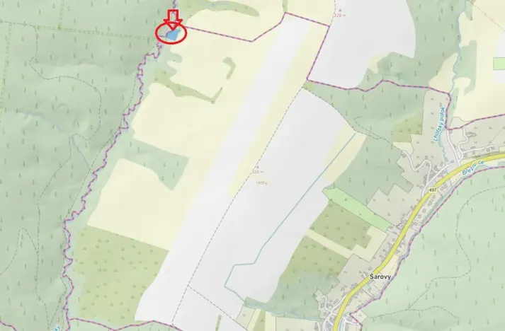 Prodej podílu lesa, Šarovy, 2437 m2