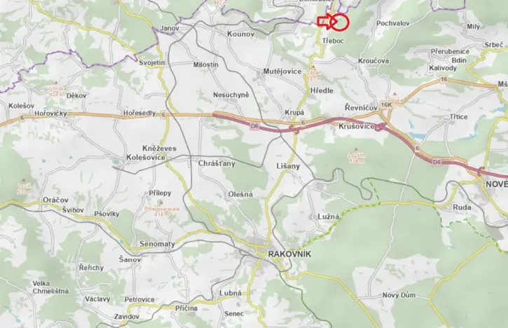 Prodej lesa, Třeboc, 5129 m2