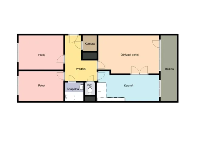 Pronájem bytu 3+1, Praha - Chodov, Konstantinova, 70 m2