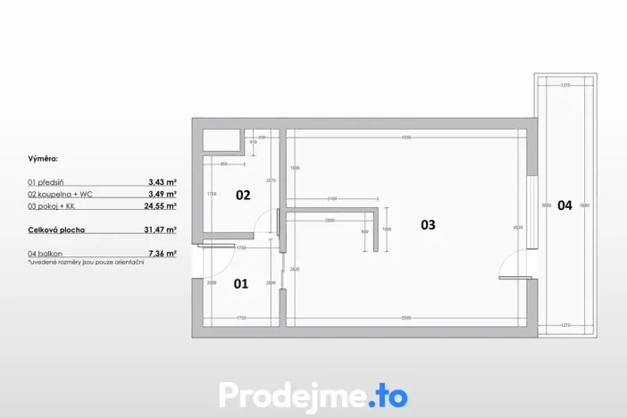 Pronájem bytu 1+kk, Brno - Černovice, Mírová, 32 m2