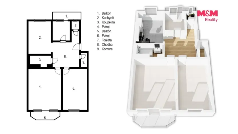 Prodej bytu 3+1, Hradec Králové, Čelakovského, 88 m2