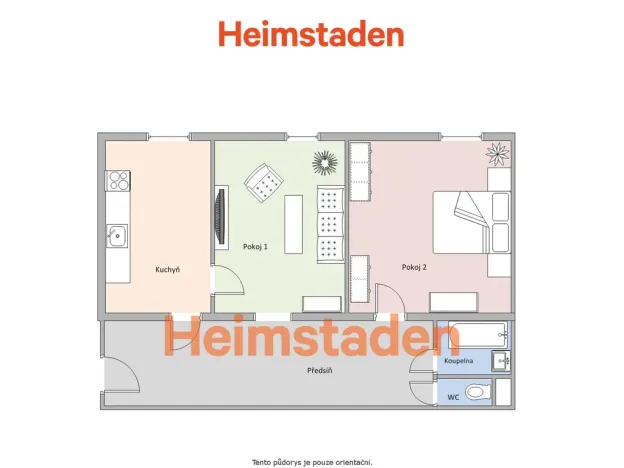 Pronájem bytu 2+1, Ostrava - Poruba, Budovatelská, 54 m2