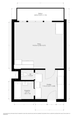 Pronájem bytu 1+kk, Brno - Nový Lískovec, Oblá, 31 m2