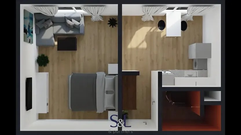Pronájem bytu 1+1, Nový Bor, Sadová, 30 m2