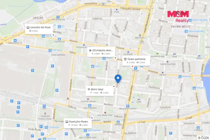 Pronájem bytu 2+kk, Plzeň - Jižní Předměstí, Kardinála Berana, 60 m2