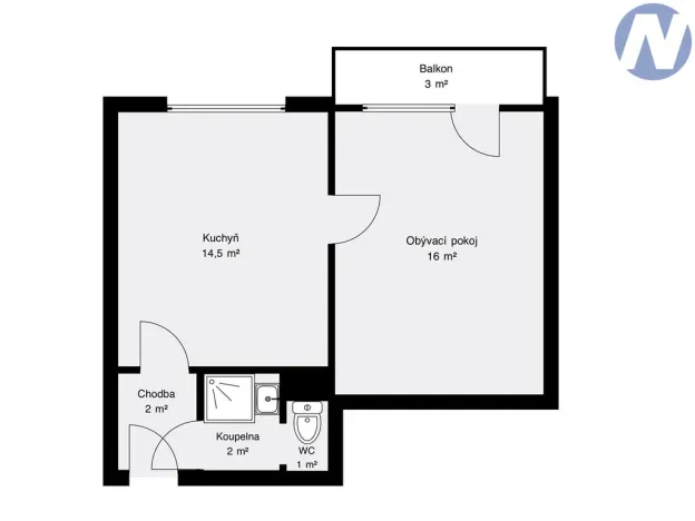 Pronájem bytu 2+kk, Volary, Sídl. Míru, 39 m2
