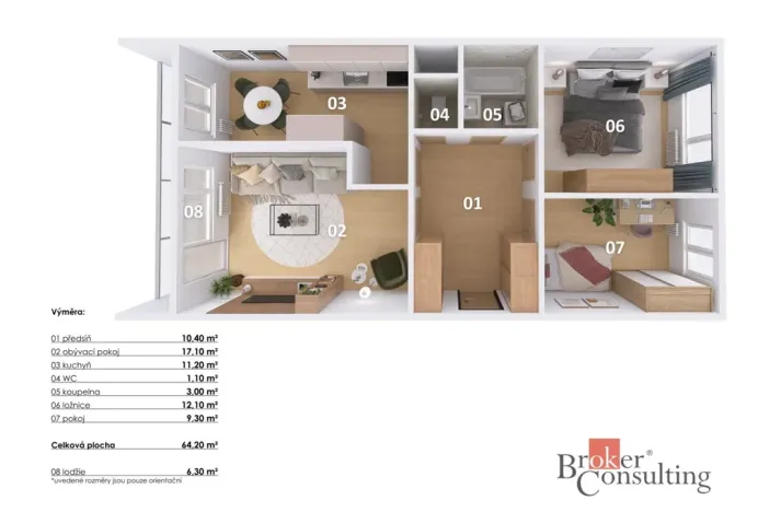 Prodej bytu 3+1, Český Brod, Na Cihelně, 68 m2