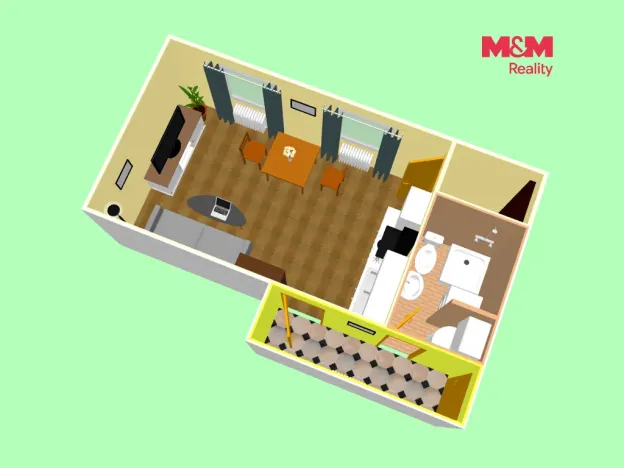 Prodej bytu 1+kk, Lošany, 27 m2