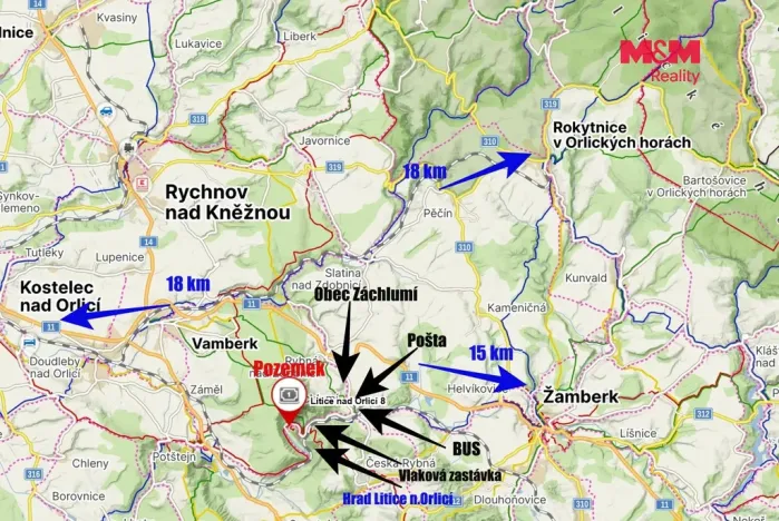 Prodej pozemku pro bydlení, Záchlumí - Litice nad Orlicí, 1277 m2