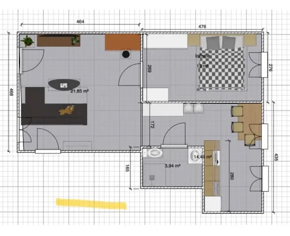 Pronájem bytu 2+1, Praha - Nusle, Mojmírova, 50 m2