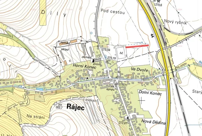 Prodej komerčního pozemku, Rájec, 480 m2