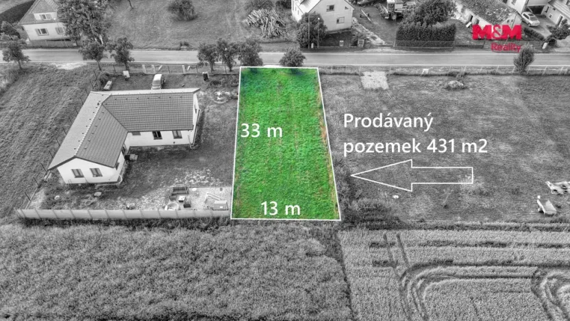 Prodej pozemku pro bydlení, Rašín, 431 m2