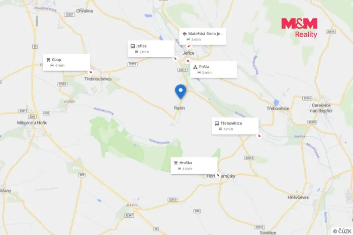 Prodej pozemku pro bydlení, Rašín, 431 m2