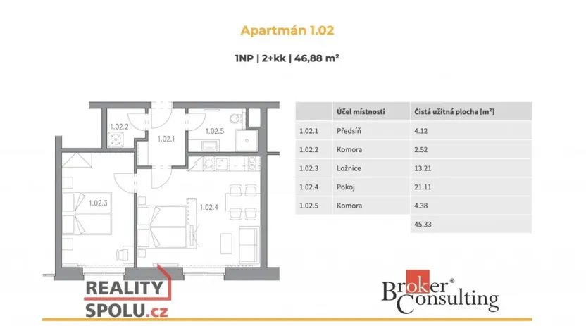 Prodej bytu 2+kk, Černý Důl, 47 m2
