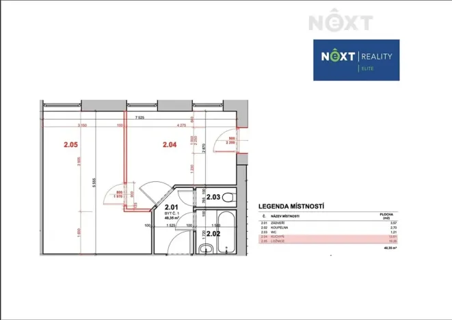 Pronájem bytu 1+1, Syrovice, 40 m2